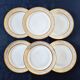 Ensemble de 6 assiettes à dessert ou à hors-d'œuvre en porcelaine fine de L