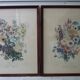 Framed Vilmorin lithograph, bouquet No 3, 1853, E. Champin