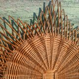 Rattan sun mirror from the 60s/70s