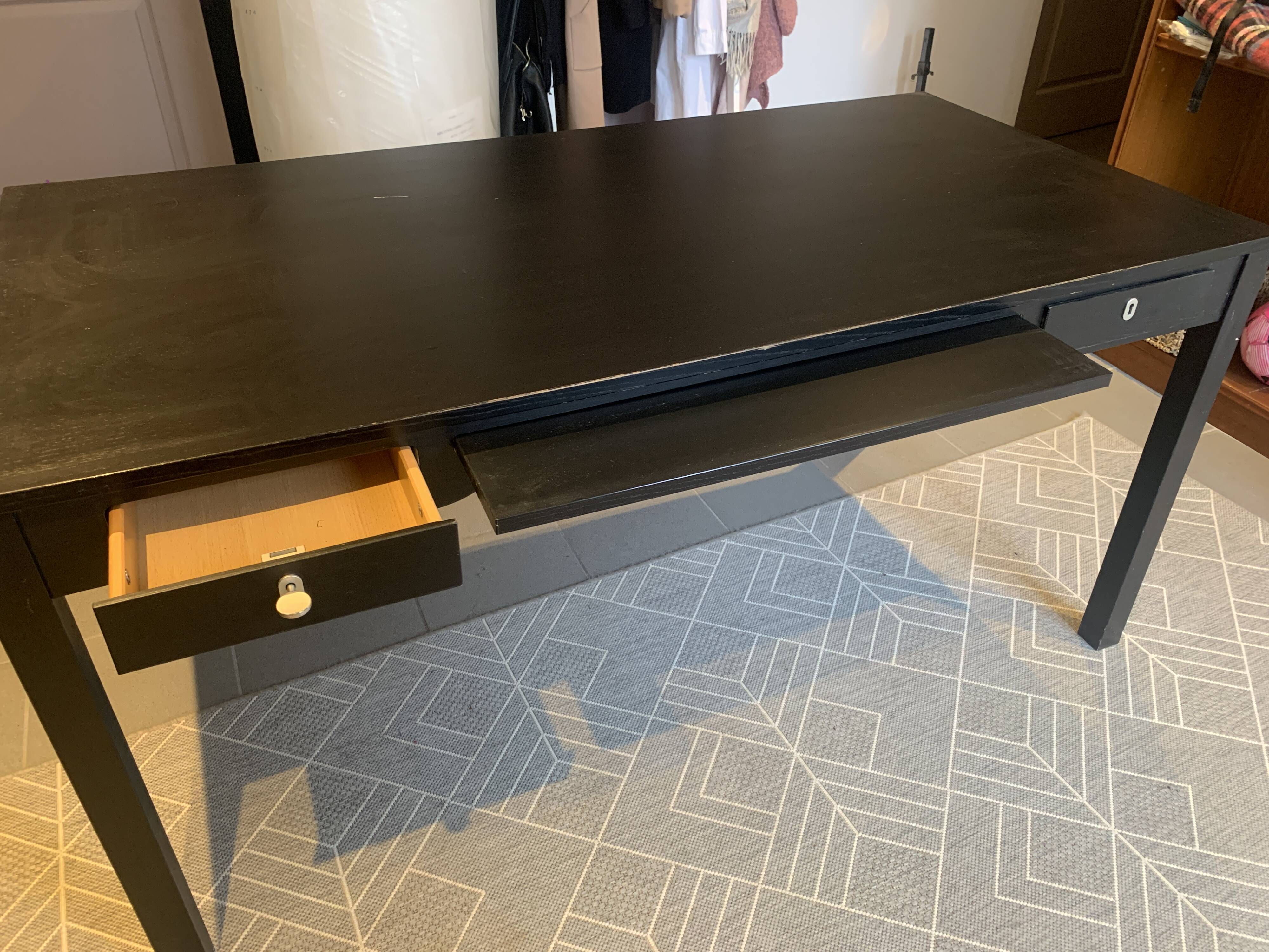 Large solid wood desk