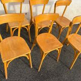 Set de 6 chaises bistrot jaunes