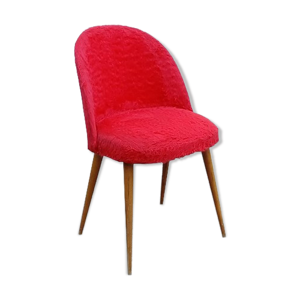 Fauteuil vintage fourrure moumoute