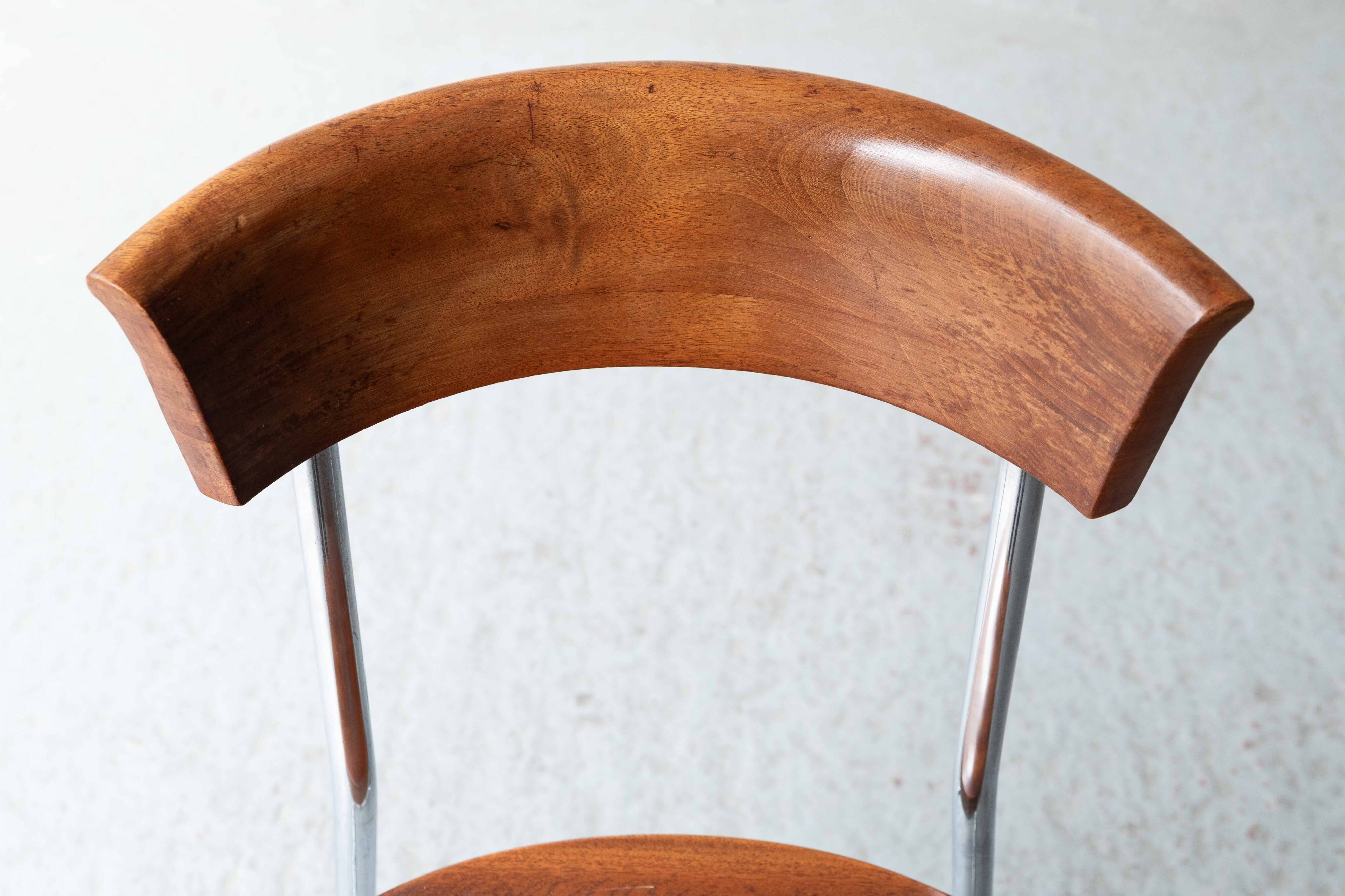 Set of 4 'B257' dining chairs by Emile Guillot, 1920s