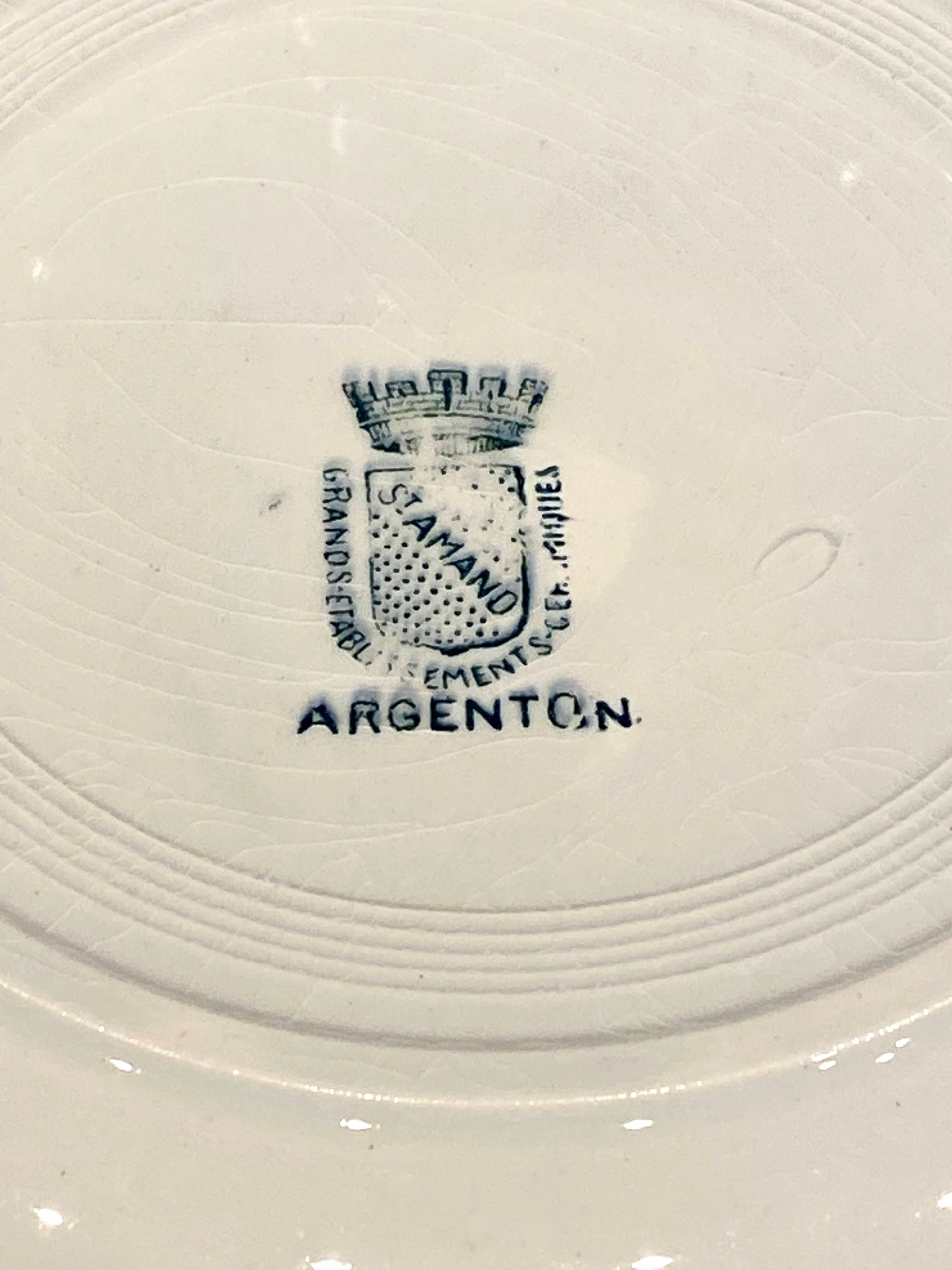 Paire d'assiettes Saint Amand collection Argenton