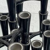 Set of 7 black candle holders designed by Koziol Hommage 2005 Germany