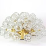 Sputnik ceiling lights with glass snowballs by Doria, Germany, 1970s