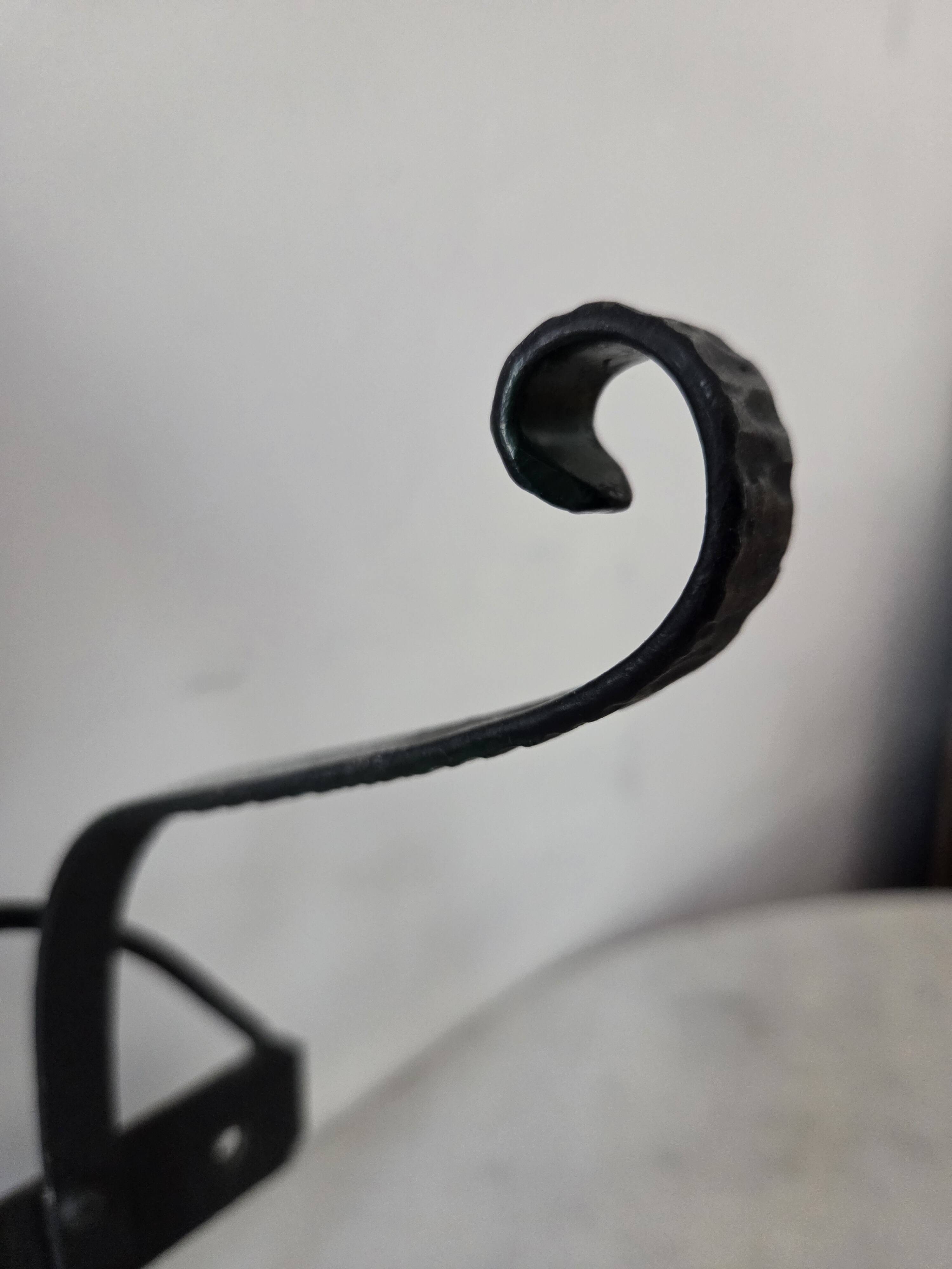 Wrought iron coat rack