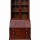 Secretary, display cabinet, writing desk, sideboard, English in mahogany.