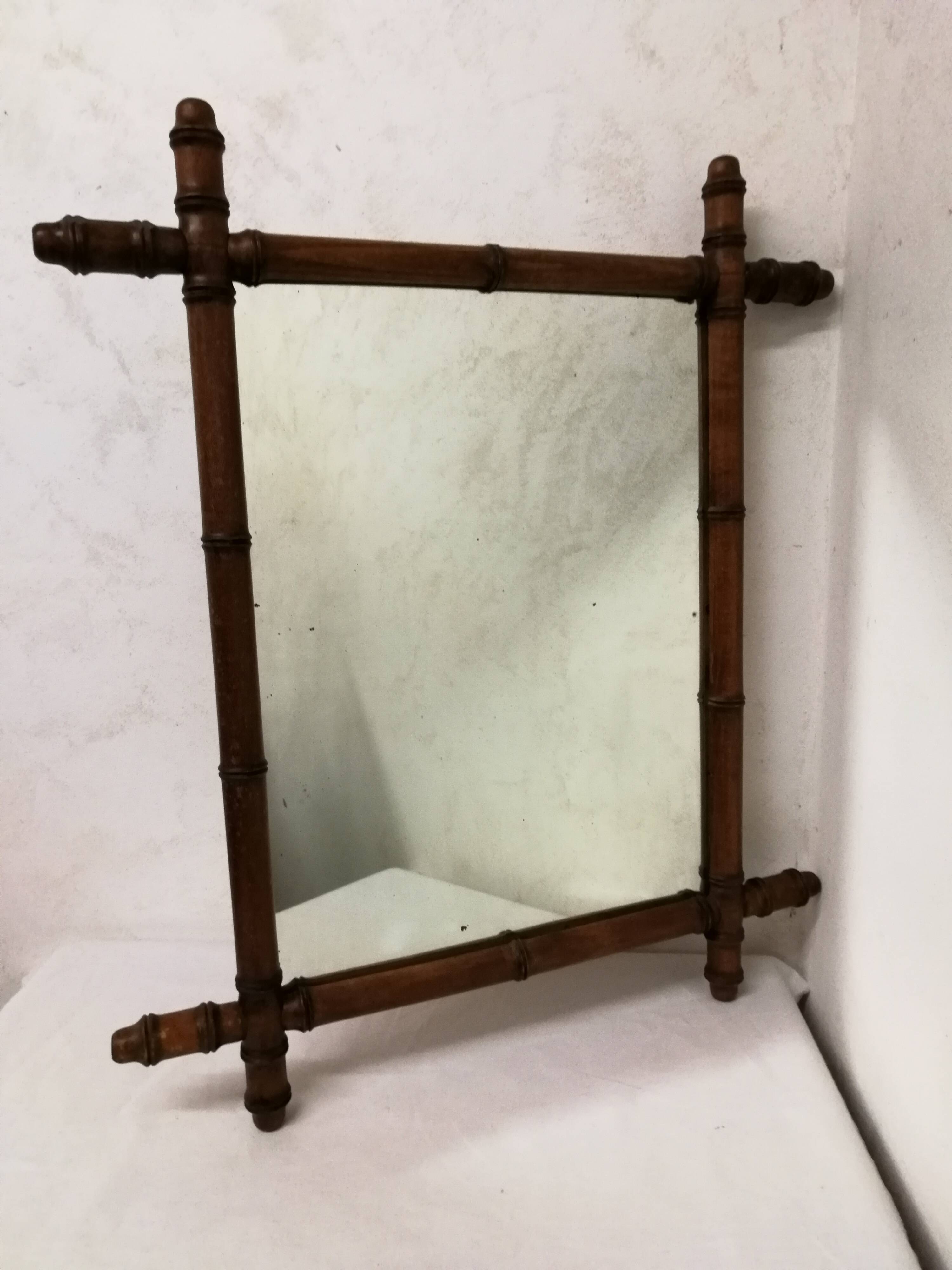 Bamboo imitation wooden mirror