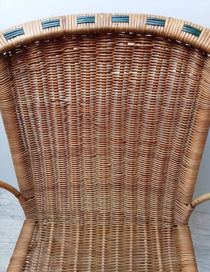Vintage rattan armchair