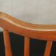 4 BAUMANN Tacoma chairs in black imitation leather and light beech