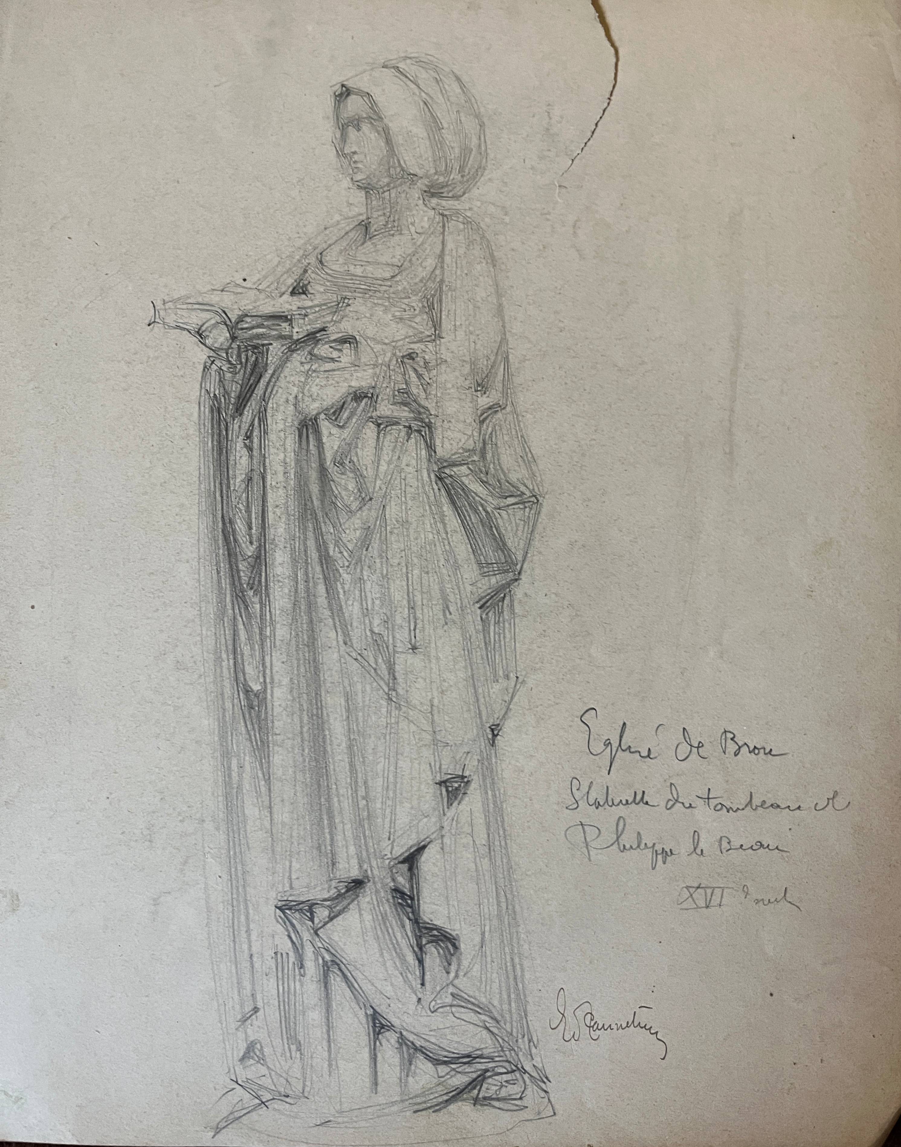 Paintings Lot 22 studies Edouard Pannetier (1884-1965) Architecture sculpture etc