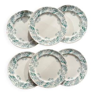 Lot de 6 assiettes Plates - anciennes terre
