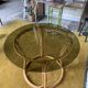 Round dining table with bamboo legs