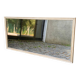 Authentic 19th-century brasserie mirror renovated in solid wood 180x85.