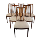 Set of six dining room chairs of rosewood  of danish design from the 1960s