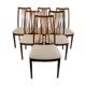 Set of six dining room chairs of rosewood  of danish design from the 1960s
