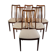 Set of six dining room chairs of rosewood  of danish design from the 1960s