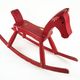 Kay Bojesen wooden rocking horse, red finish, Danish design, 1970s