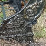 Bench, cast iron daybed, late 19th - early 20th century