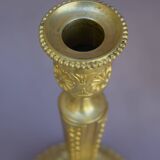 Pair of 19th century gilt bronze candlesticks