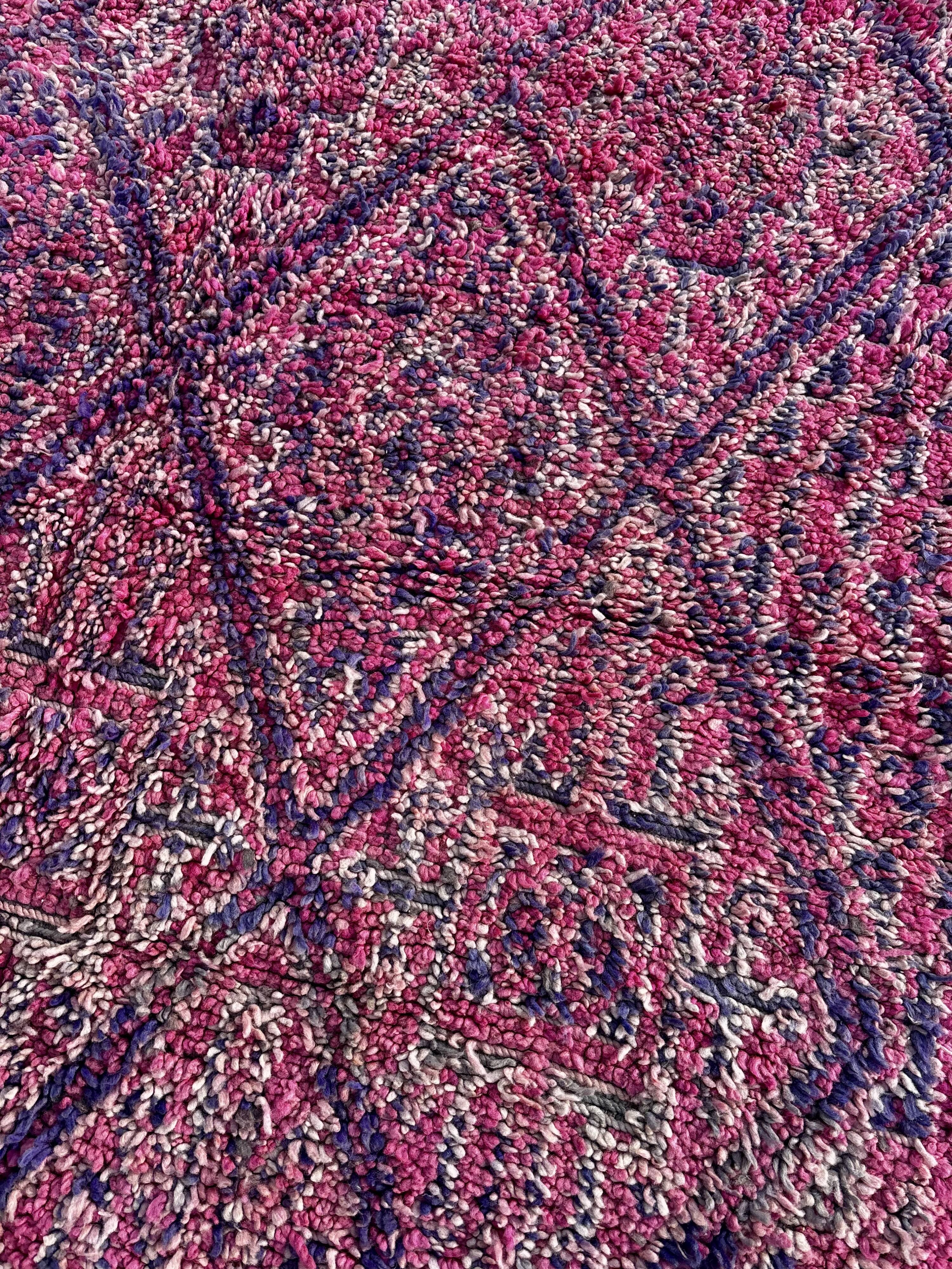 Vintage pink Berber rug from Boujad