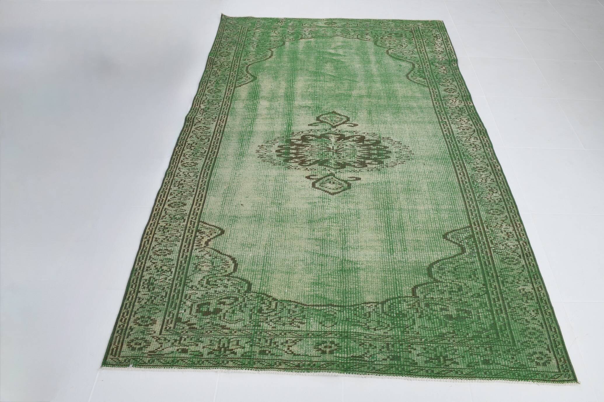 5x8 Shades Of Green Vintage Area Rug, 155x238Cm