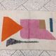 Tapis en laine pure fait main artisanale taille 140 x 260 cm