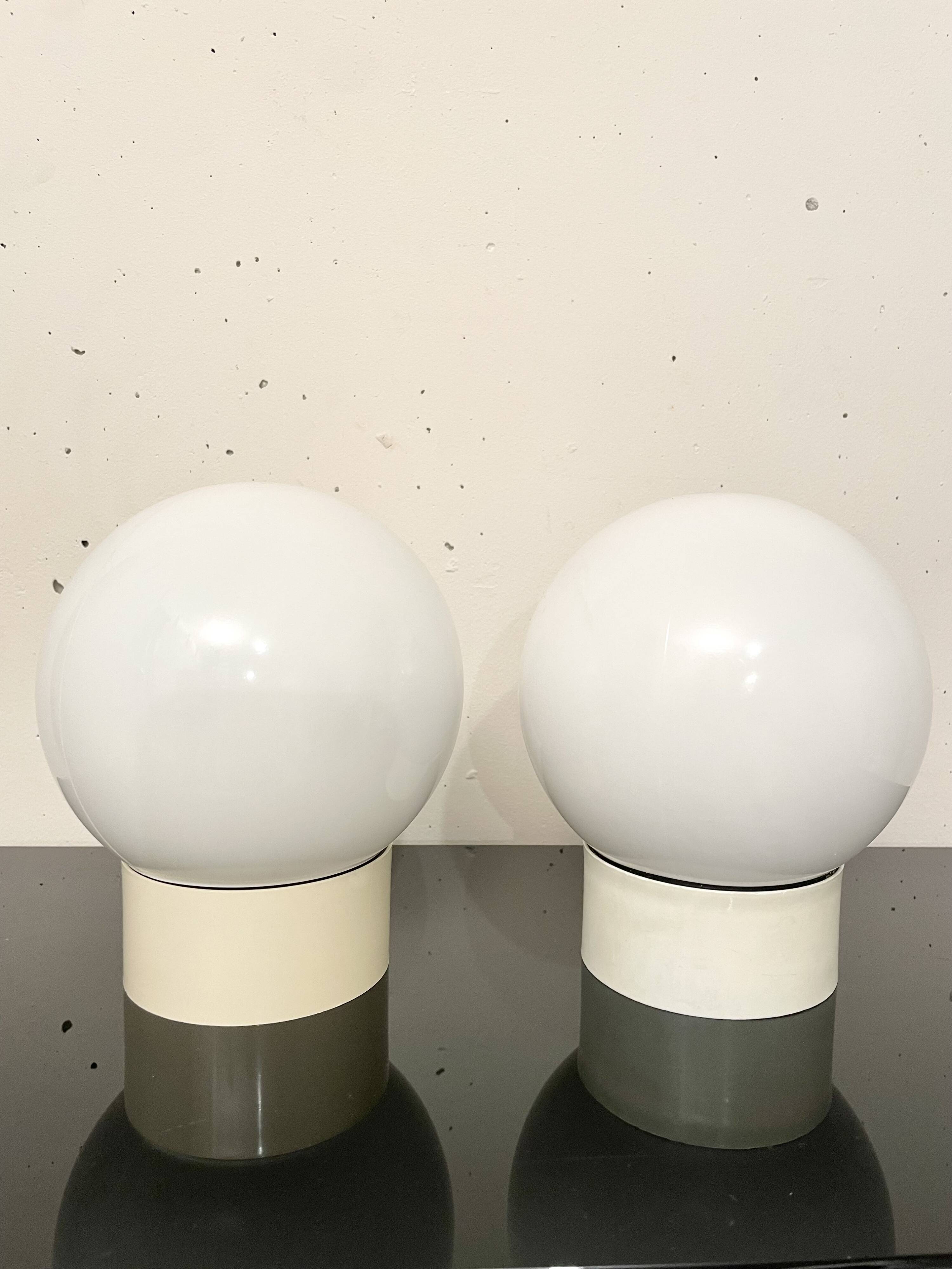 Paire de lampe boule 1970
