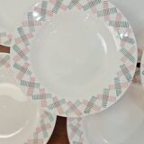 Set of porcelain soup plates