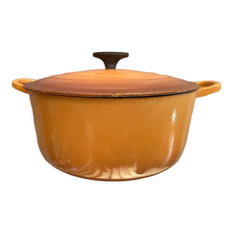 Cast iron casserole marked Le Creuset