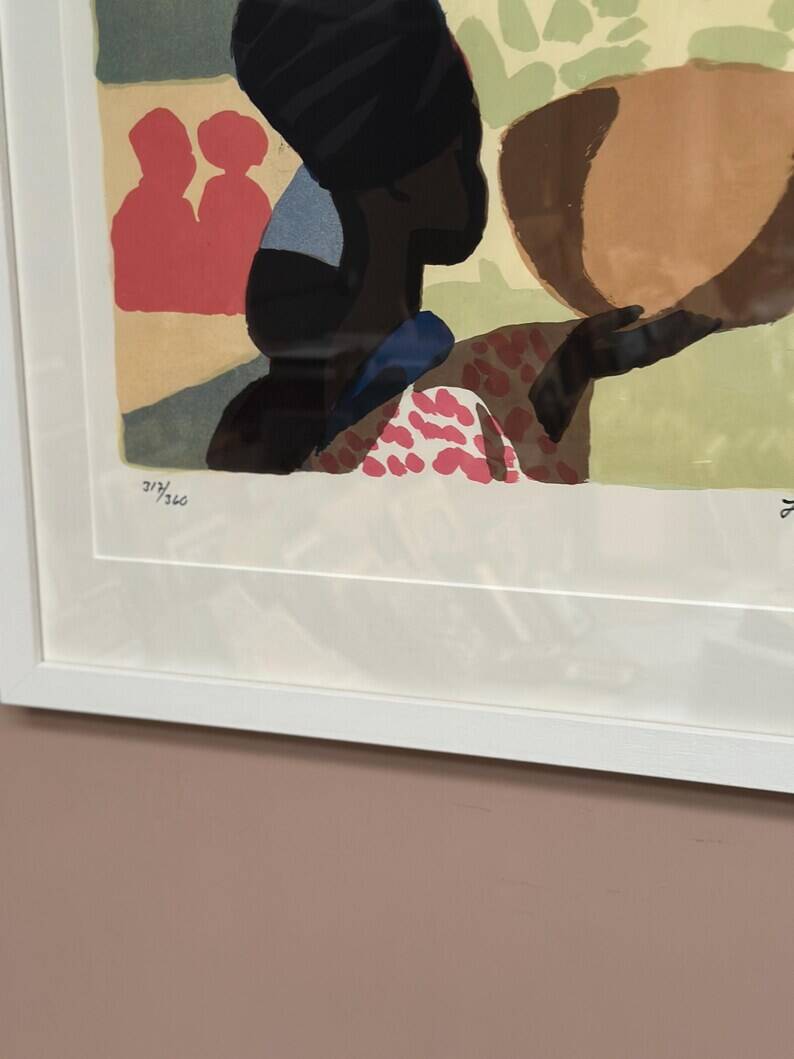 Original Swedish Color Lithograph – “Woman” by Lars Norrman – Signed