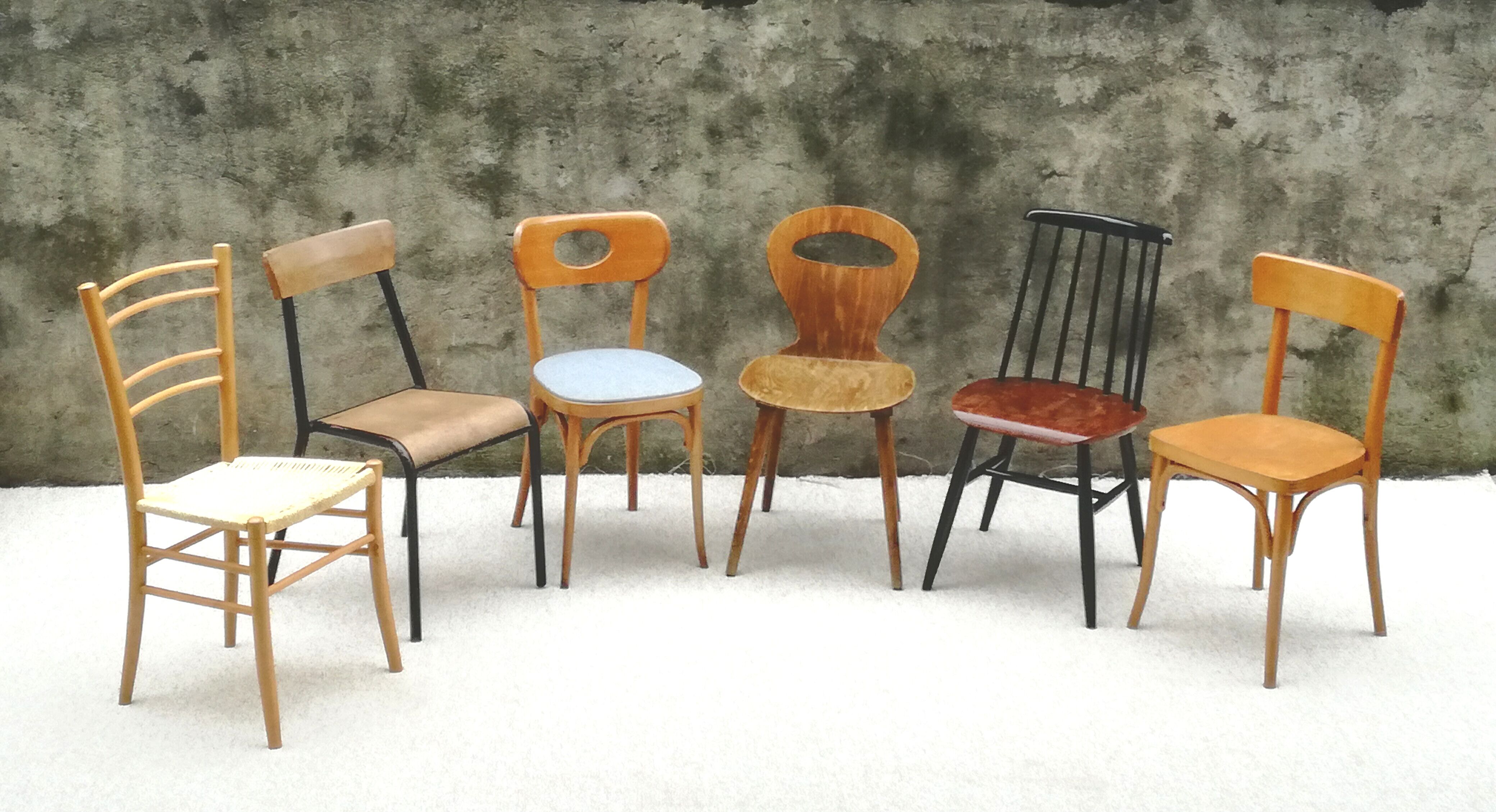 Lot of 6 vintage chairs