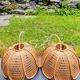 Paire de Suspension en rotin vintage