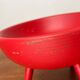 Mid-Century Modern Red Tripod Bowl in Wood from Paavo Asikainen, Finland, 1960s