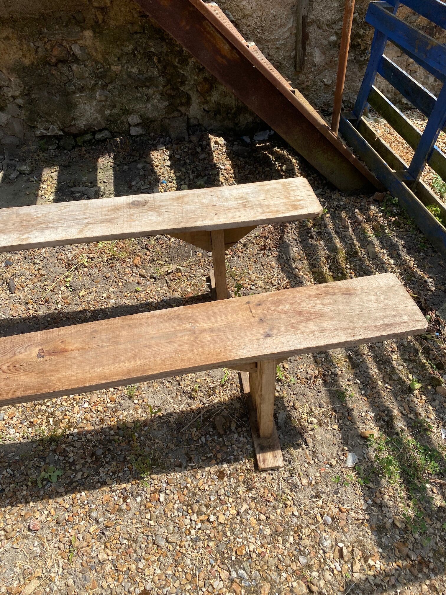 Pair of farm benches