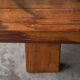 Brutalist coffee table in solid oak - 1920s