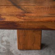 Table basse brutaliste en chêne massif - années 20