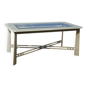 Table de salle à manger vintage Giorgetti, design italien, vert pastel