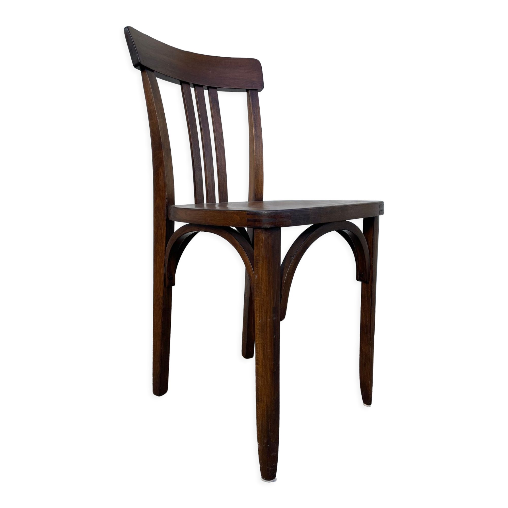 Curved wooden bistro chair Luterma 1950