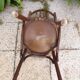 old bistro chair with varnished wooden bars