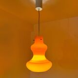 Orange opaline chandelier from the 70s