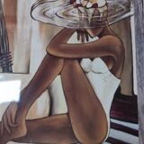Tableau femme au chapeau