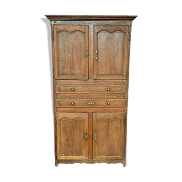 Four-shutter sideboard in light oak xix century