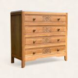 Art deco raw oak chest of drawers 1930
