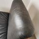 Pair of designer leather armchairs 80s
