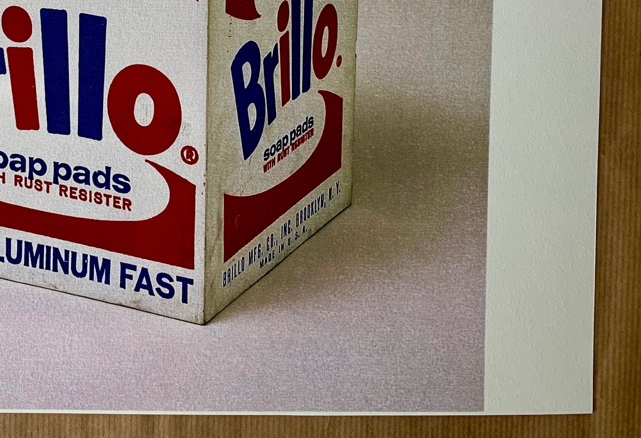 Lithographic print pop art by andy warhol "brillo box 1964"
