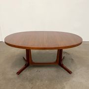 Table extensible vintage Baumann – 2 rallonges intégrées, années 60