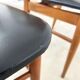 Lot de 4 chaises scandinaves hêtre et skai 60s