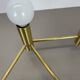 Brass Italian Stilnovo Style Atomic Space Age Ceiling Light Sconces, Italy